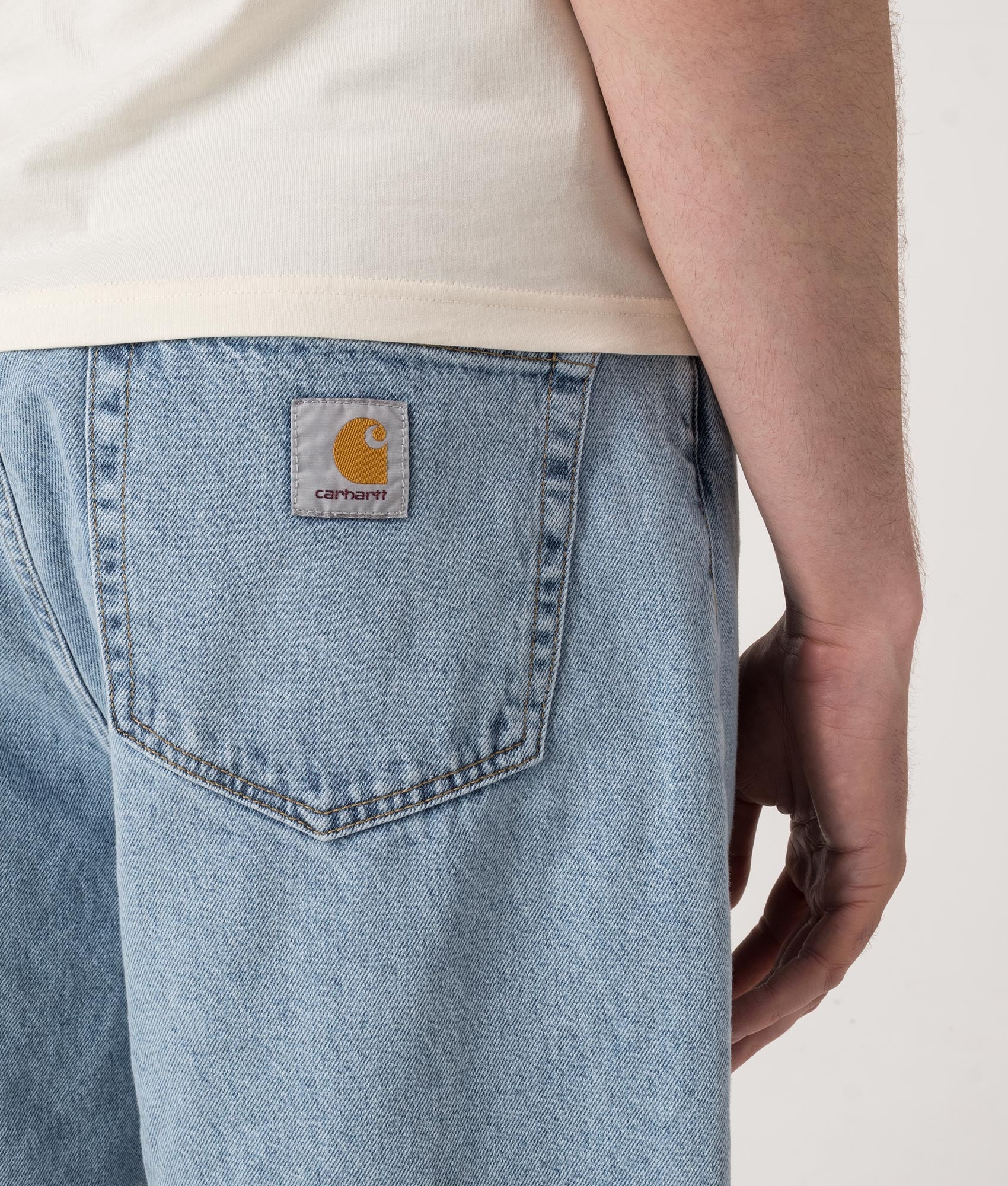 Relaxed Fit Landon Shorts. Shot by EQVVS. Model Detail Shot.