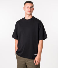 Relaxed Fit Link Script T-Shirt: 0D2XX Black/White 