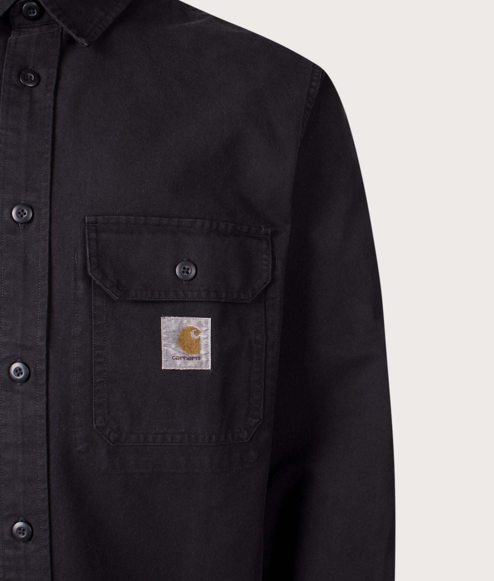 Carhartt WIP, Reno Overshirt, Black, Eqvvs Menswear, detailed shot angle