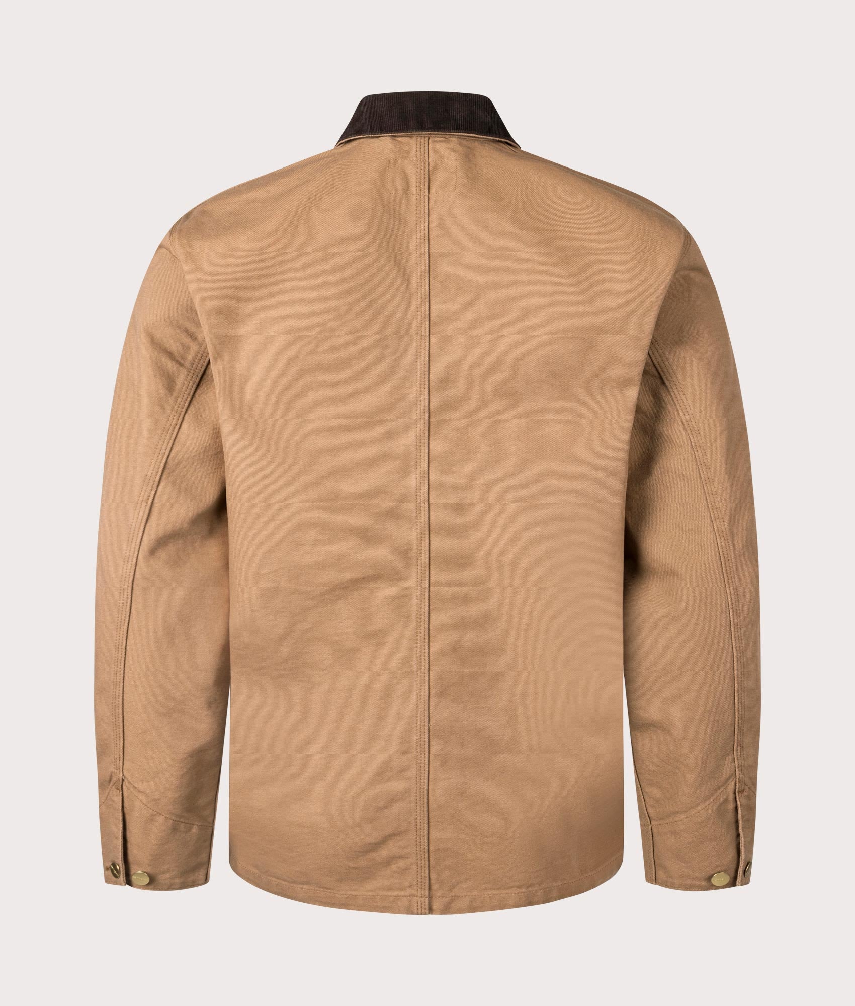 Carhartt WIP Michigan Coat in Hamilton Brown/Tobacco at EQVVS Menswear. Back Shot.