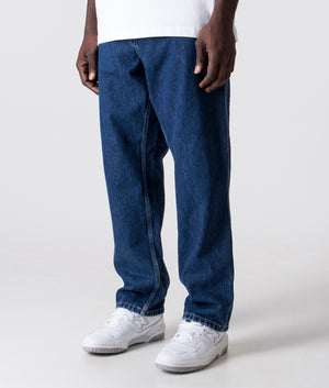 Relaxed-Fit-Single-Knee-Pants-0106 -Blue-Carhartt-WIP-EQVVS-Side-Image