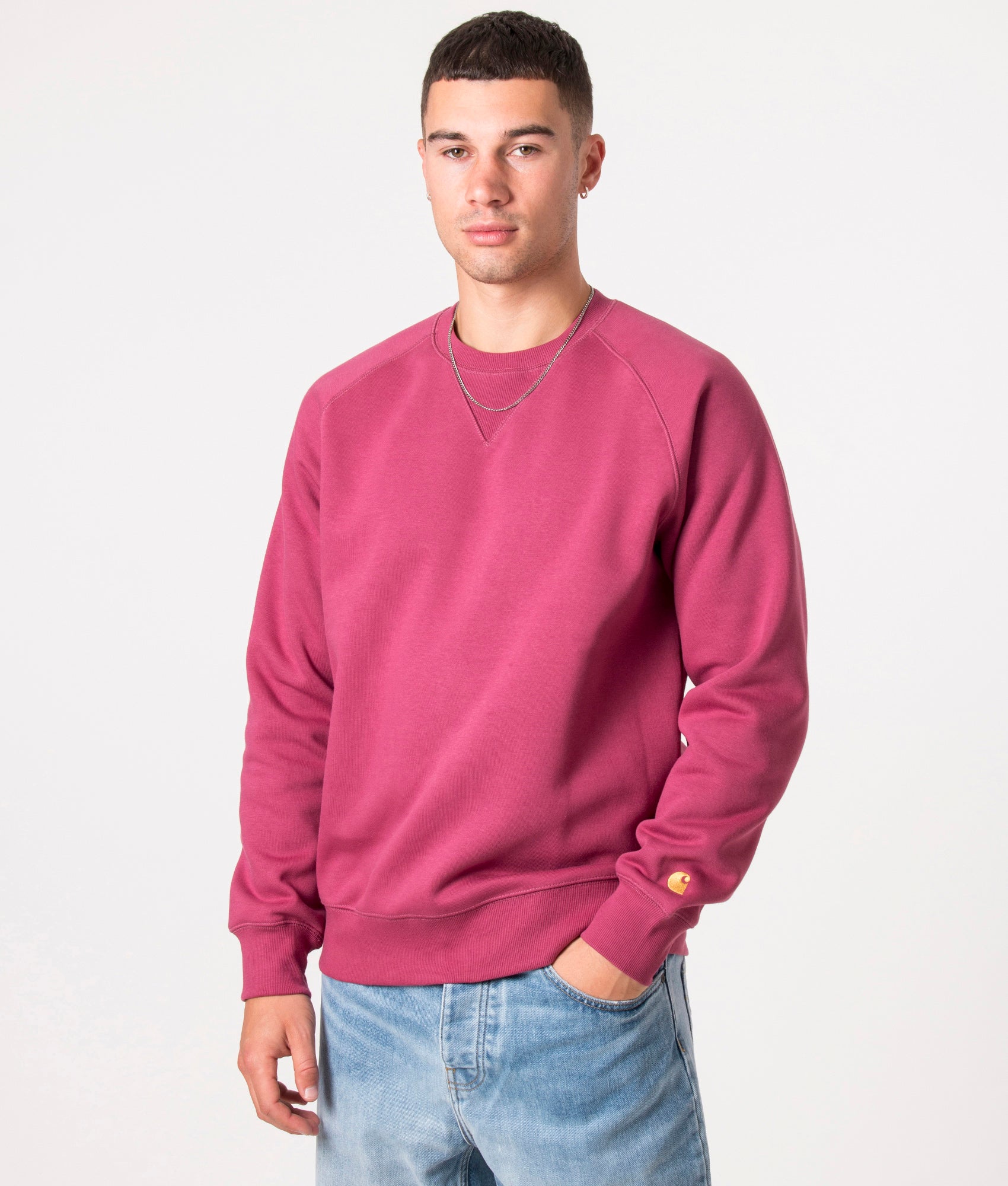 Chase-Sweatshirt-Punch/Gold-Carhartt-WIP-EQVVS
