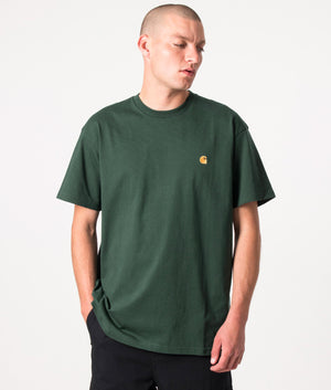 Relaxed-Fit-Chase-T-Shirt-Discovery-Green/Gold-Carhartt-WIP-EQVVS