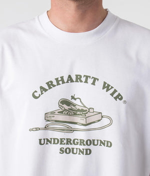 Relaxed-Fit-Underground-Sound-T-Shirt-White-Carhartt-WIP-EQVVS-Detail-Image