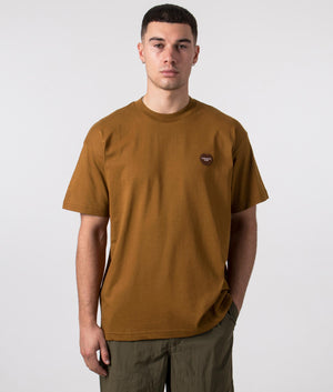 Relaxed-Fit-Heart-Patch-T-Shirt-1NFXX-Deep-H-Brown-Carhartt-WIP-EQVVS-Front-Image