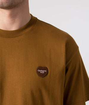 Relaxed-Fit-Heart-Patch-T-Shirt-1NFXX-Deep-H-Brown-Carhartt-WIP-EQVVS-Detail-Image