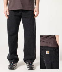 Loose Tapered Fit Landon Jeans: 8906 Black Stone Washed 