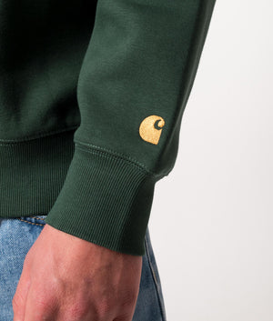 Chase-Sweatshirt-Discovery-Green/Gold-Carhartt-WIP-EQVVS