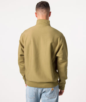 Relaxed-Fit-Quarter-Zip-American-Script-Sweatshirt-Larch-Carhartt-WIP-EQVVS