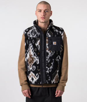 Prentis-Vest-Liner-1QNXX-Baru-Jacquard-Black/Black-Carhartt-WIP-EQVVS-Front-Image