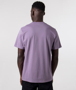 Script-T-Shirt-Carhartt-WIP-Glassy-Purple-Discovery-Green-EQVVS-Reverse image