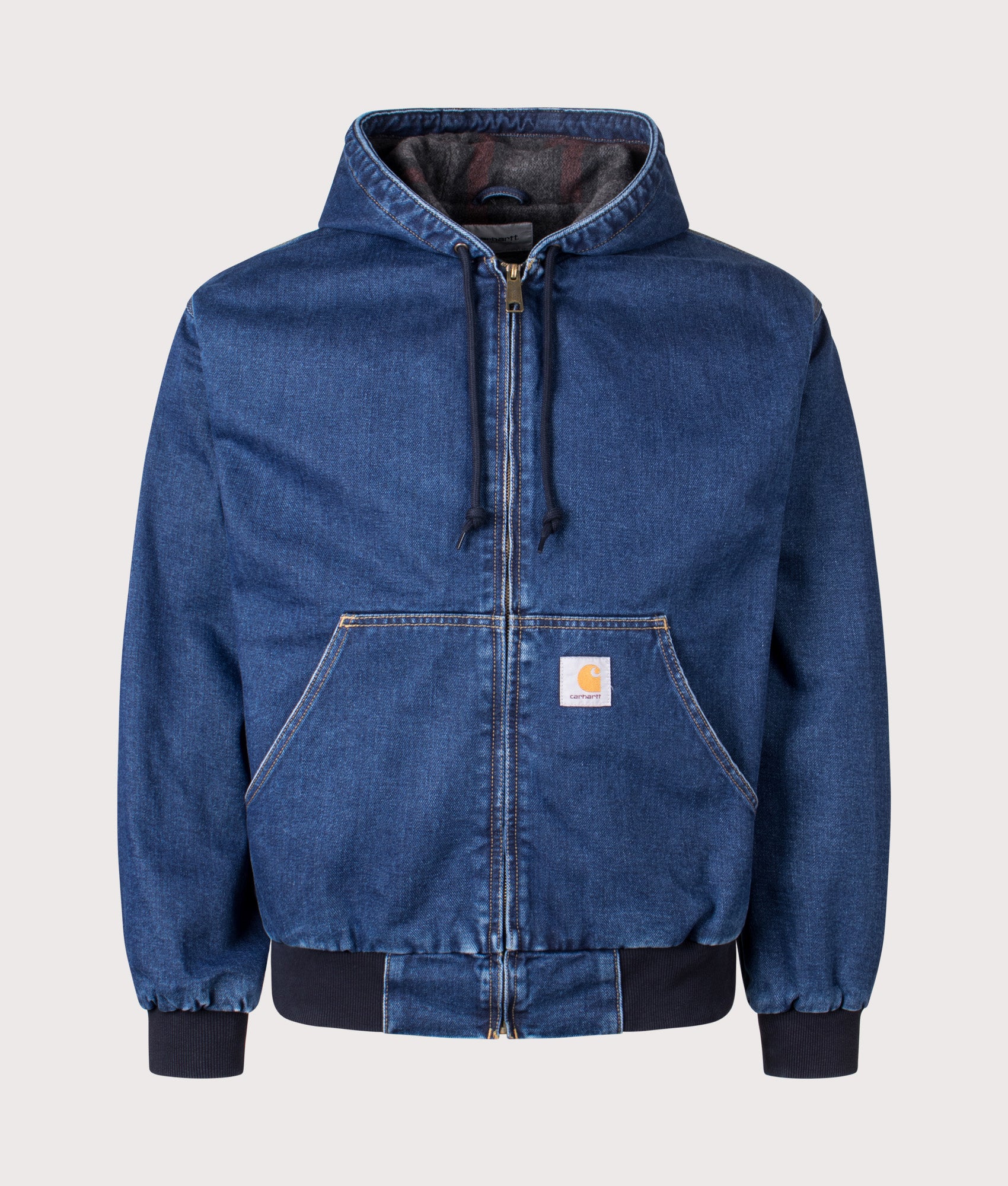 Relaxed Fit OG Active Jacket in Blue | 100% Cotton | Carhartt WIP | Shot at EQVVS | Front shot 