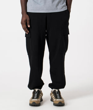 Cargo Joggers in Black by Carhartt WIP. EQVVS Front Angle Shot.