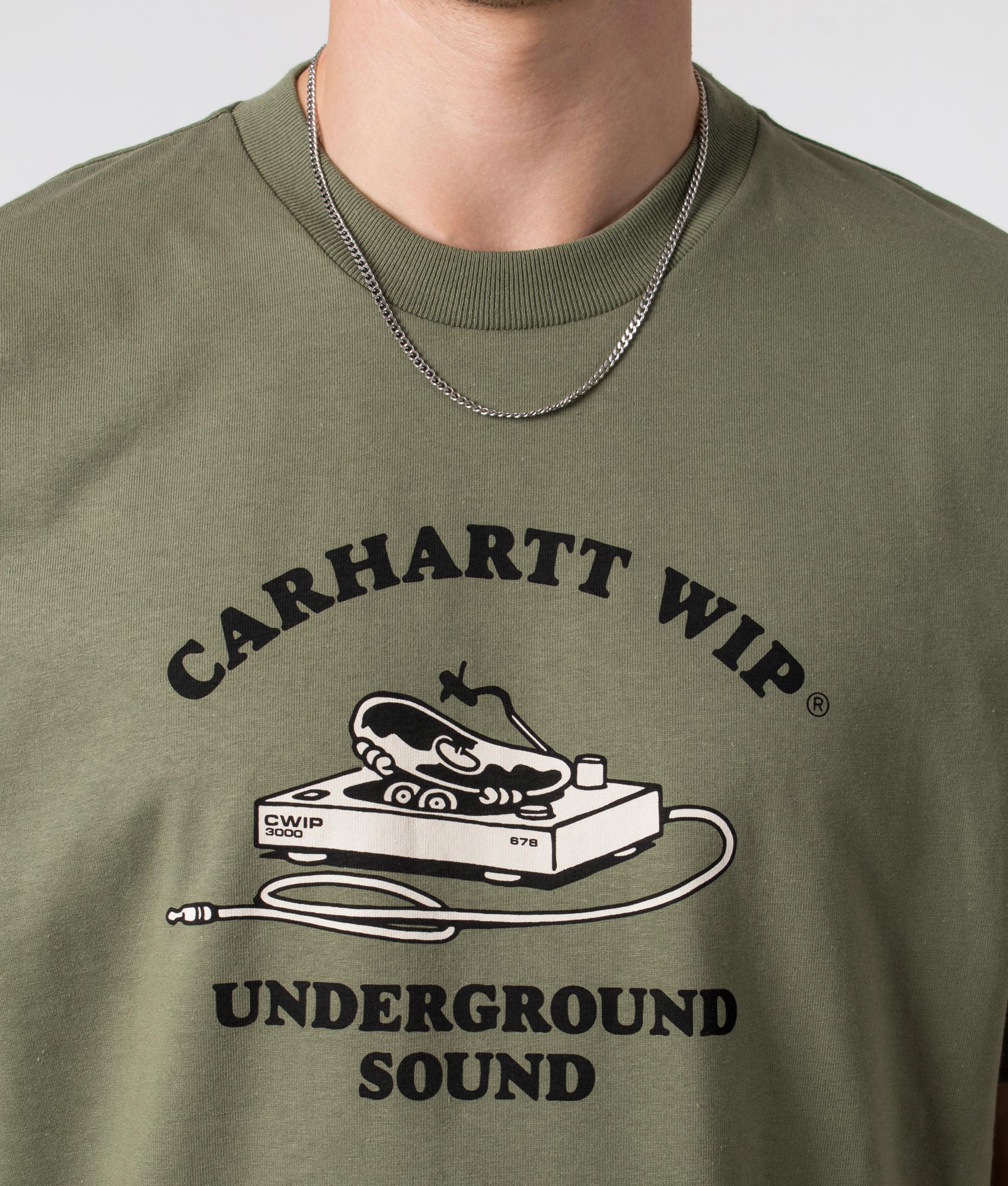 Relaxed-Fit-Underground-Sound-T-Shirt-Dollar-Green-Carhartt-WIP-EQVVS-Detail-Image 