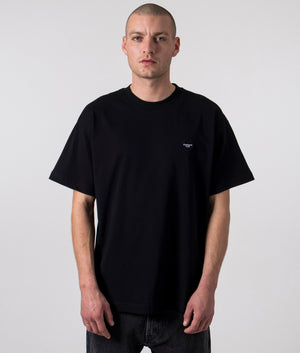 Relaxed-Fit-Heart-Patch-T-Shirt-Black-Carhartt-WIP-EQVVS-Front-Image