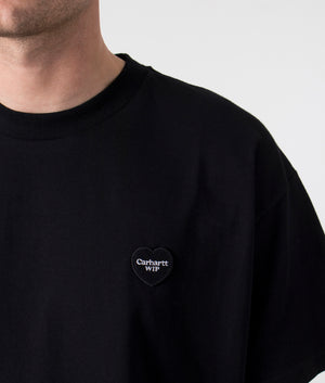 Relaxed-Fit-Heart-Patch-T-Shirt-Black-Carhartt-WIP-EQVVS-Detail-Image
