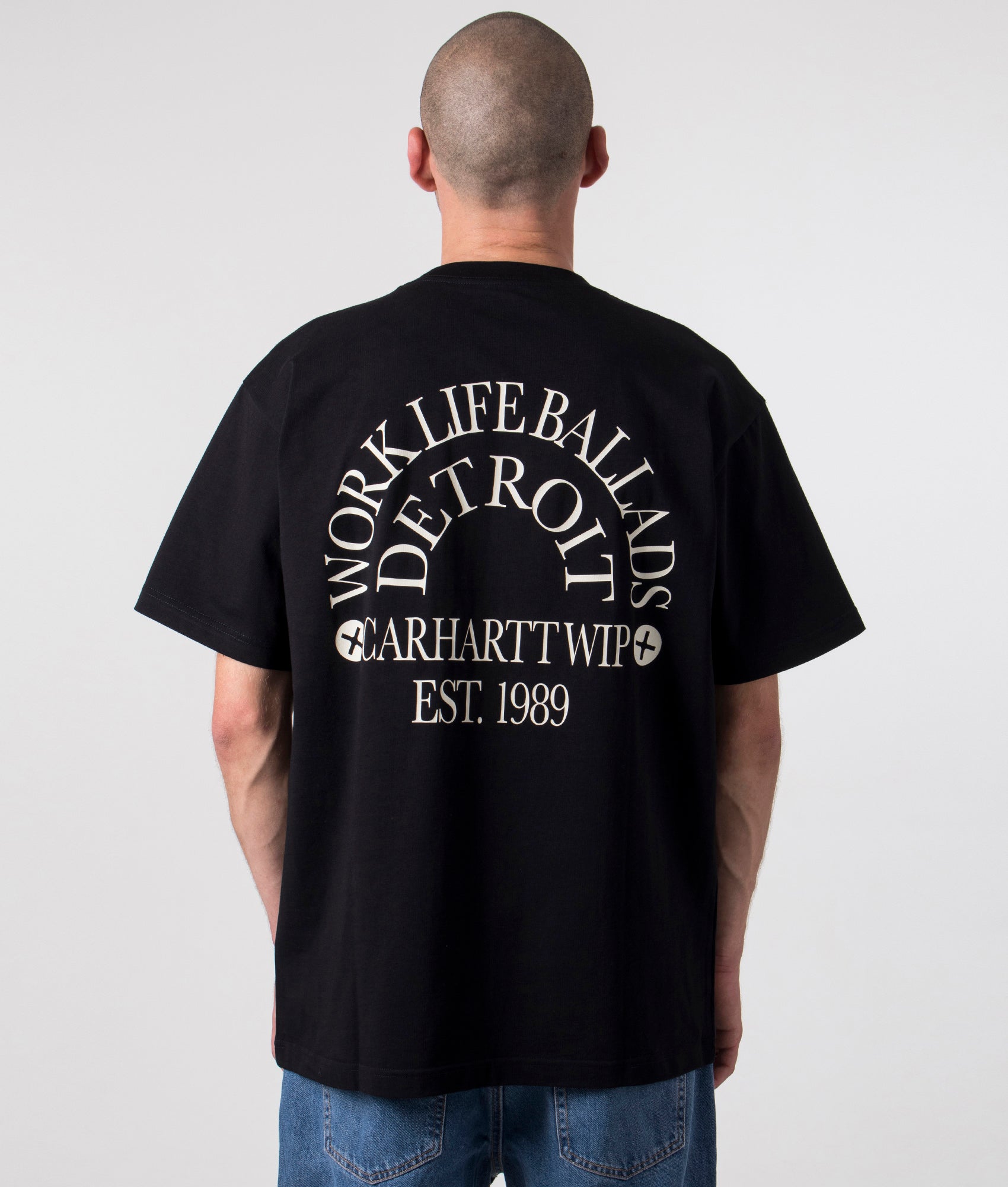 Carhartt WIP, Work Varsity T-Shirt, Black, EQVVS, Back