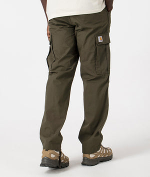 Regular Fit Cargo Pants in Cyprus Rinsed by Carhartt. EQVVS Back Angle Shot.