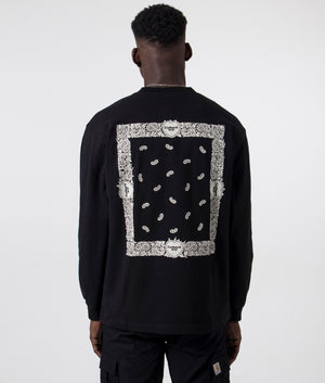 Relaxed Fit Long Sleeve Paisley T-Shirt