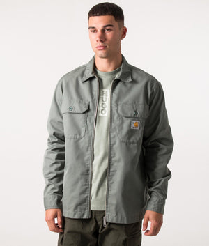 ミリタリージャケット carhartt -   Carhartt CRAFT ZIP SHIRT - Mirror Zip Through Craft Overshirt Mirror | Carhartt WIP | EQVVS