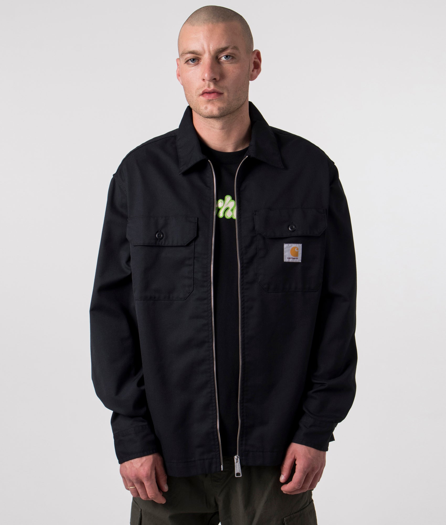 Zip-Through-Craft-Overshirt-Black-Carhartt-WIP-EQVVS