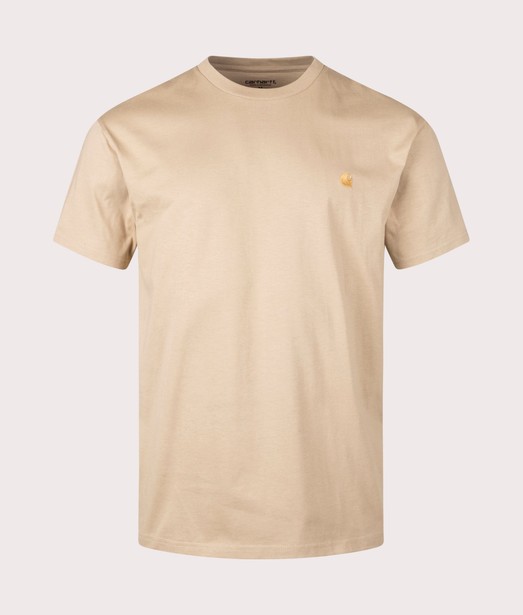 Carhartt WIP Relaxed Fit Chase T-Shirt in Sable/Gold Front Shot at EQVVS
