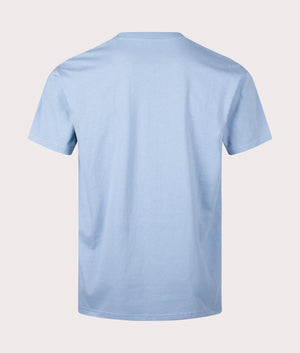 Carhartt WIP Relaxed Fit American Script T-Shirt in Frosted Blue Back Shot EQVVS