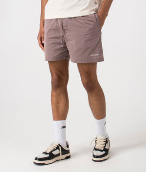 Tobes Swim Trunks in Glassy Pink by Carhartt WIP. EQVVS Side Angle Shot.