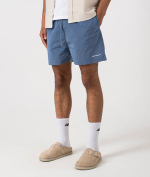 Tobes Swim Trunks in Sorrent by Carhartt WIP. EQVVS Side Angle Shot.