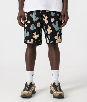 Opus Shorts in Black by Carhartt. EQVVS Model Shot. 