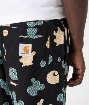 Opus Shorts in Black by Carhartt. EQVVS Model Shot.