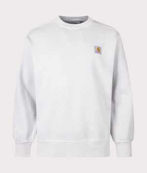 Oversized Nelson Sweatshirt in Sonic Silver by Carhartt WIP. EQVVS Front Angle Shot.