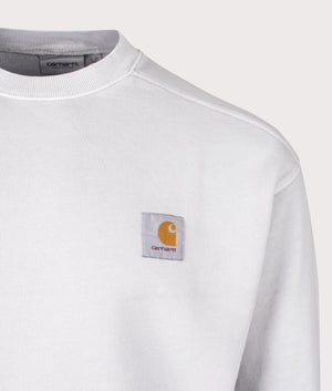 Oversized Nelson Sweatshirt in Sonic Silver by Carhartt WIP. EQVVS Detail Shot.