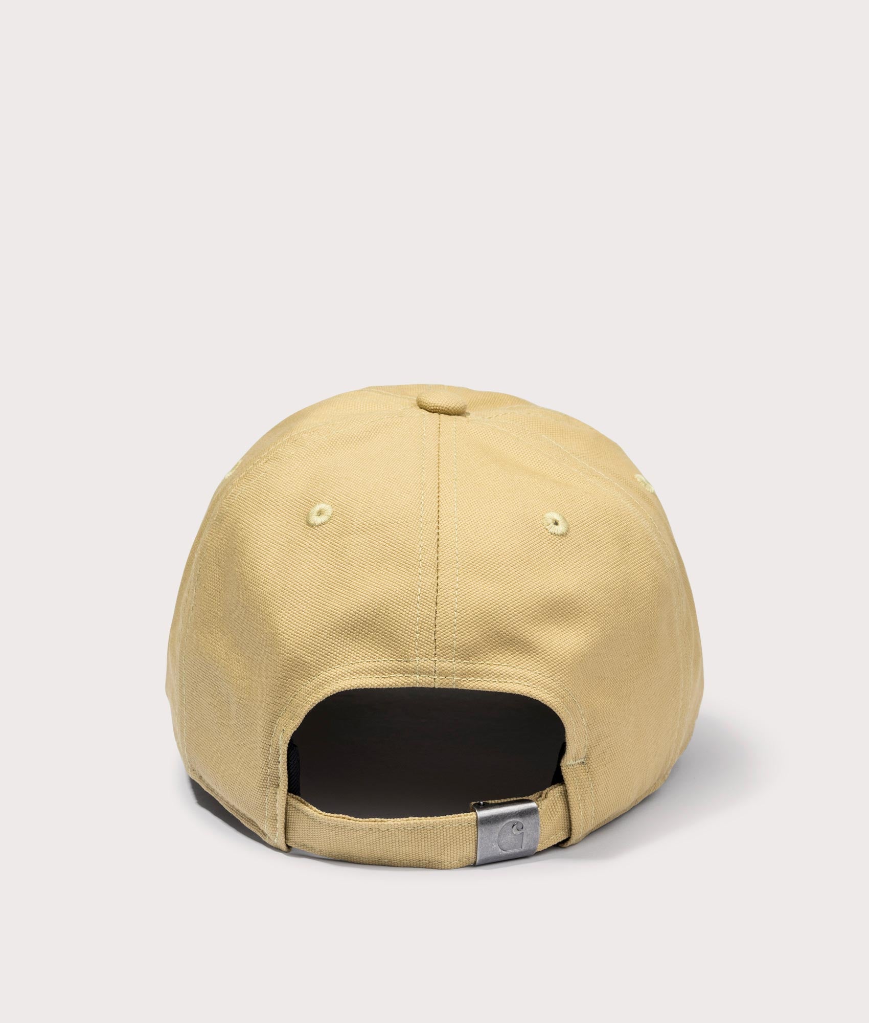 Carhartt WIP Canvas Script Cap in 22WXX Agate/White back shot at EQVVS