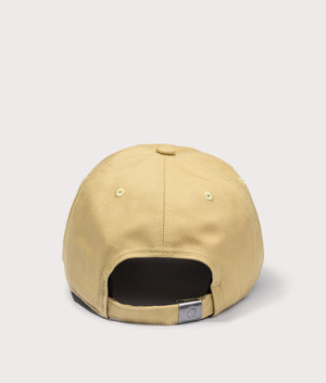 Carhartt WIP Canvas Script Cap in 22WXX Agate/White back shot at EQVVS