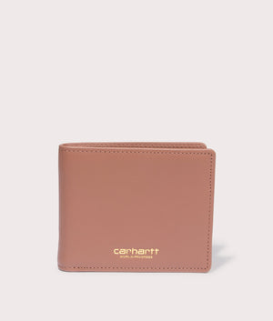 Carhartt WIP Vegas Billfold Wallet in 20IXX Cognac/Gold front shot at EQVVS