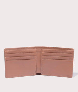 Carhartt WIP Vegas Billfold Wallet in 20IXX Cognac/Gold open wallet shot at EQVVS