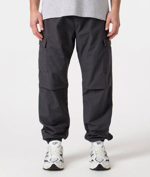 Carhartt WIP Cargo Joggers in Flint Grey Front Shot at EQVVS 