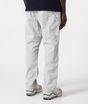 Carhartt WIP Flint Pants in Sonic Silver, 100% Cotton Model Back Shot at EQVVS