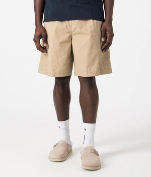 Cole Cargo Shorts in Sable by Carhartt WIP. EQVVS Front Angle Shot.