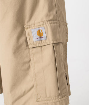 Cole Cargo Shorts in Sable by Carhartt WIP. EQVVS Detail Shot.