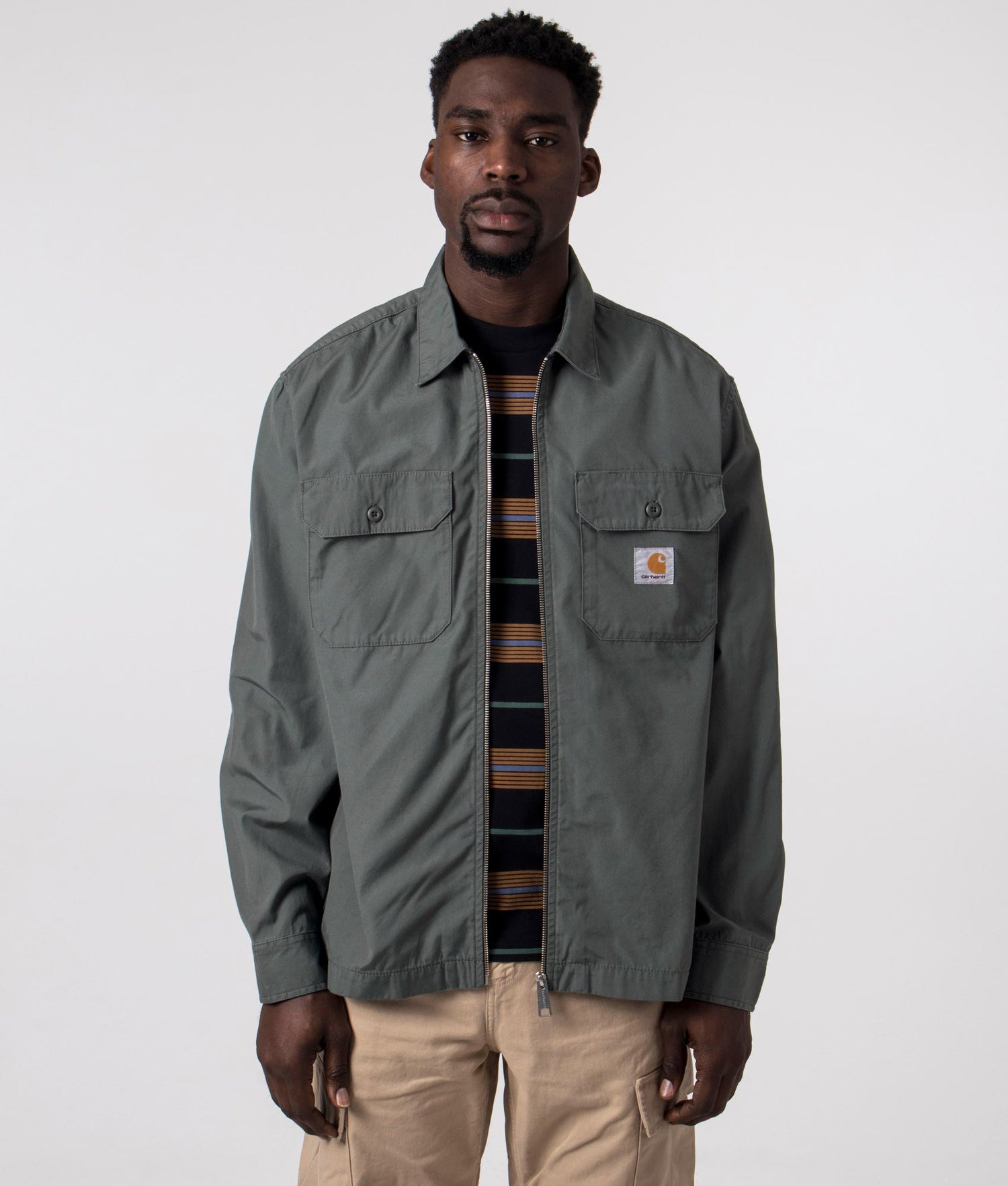 Relaxed Fit Craft Zip Shirt in 1CK02 Jura Rinsed | Carhartt WIP