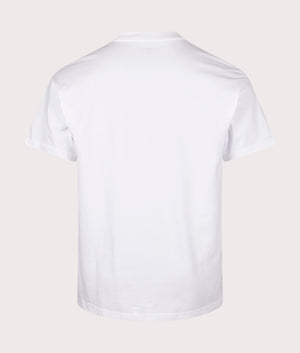 Carhartt WIP Relaxed Fit Pixel Flower T-Shirt in White. Back angle shot at EQVVS.