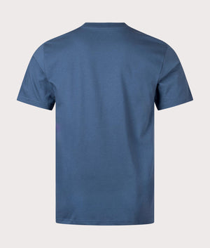 Bottle Cap T-Shirt in Naval by Carhartt WIP. EQVVS Back Angle Shot.
