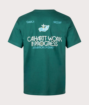 Carhartt WIP Relaxed Fit Soil T-Shirt in 1XHXX Chervil back print shot at EQVVS