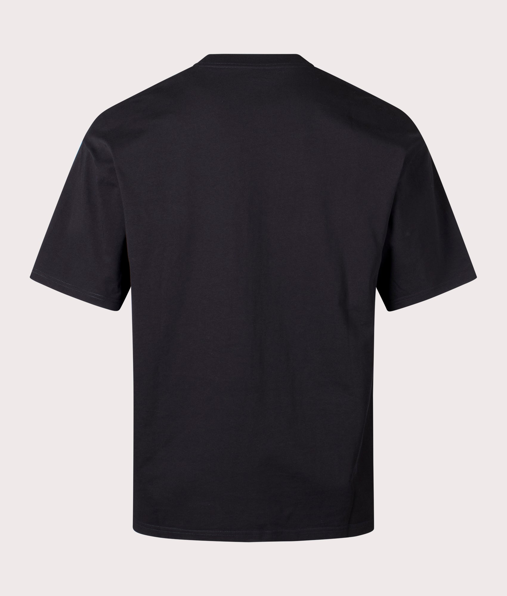 Relaxed Fit Mist T-Shirt in Black Wax by Carhartt WIP. EQVVS Back Angle Shot.