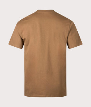 Relaxed Fit Icons T-Shirt in Hamilton Brown Black by Carhartt. EQVVS Back Angle Shot.