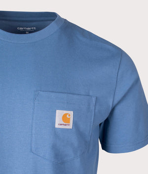 Pocket T-Shirt in Sorrent by Carhartt WIP. EQVVS Detail Shot.