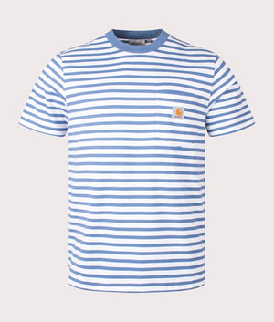 Seidler Pocket T-Shirt in Sorrent White by Carhartt WIP. EQVVS Front Shot