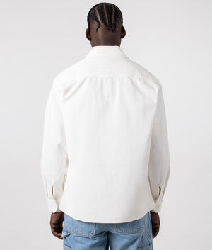 Carhartt WIP Rainer Overshirt in Off-White, 100% Cotton. Back Shot at EQVVS.
